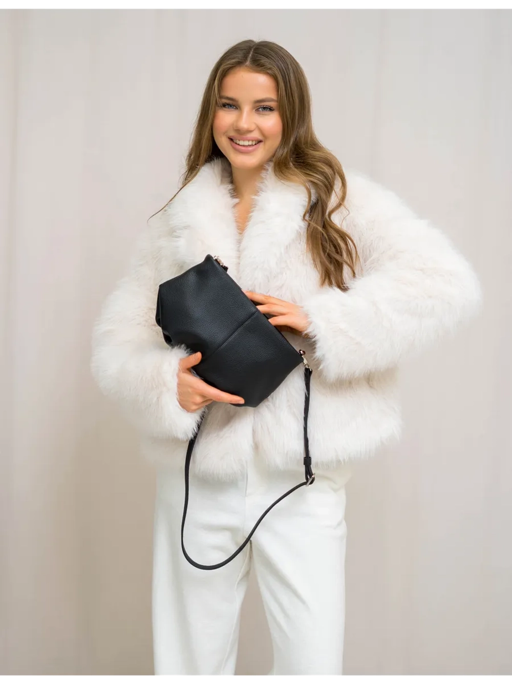 Сумка через плечо маленькая клатч натуральная кожа