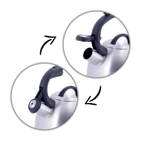 Чайник 1,8 л. из нержавеющей стали со свистком Kamille KM-1081