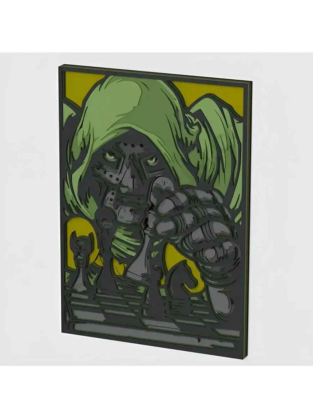 3D Картина по номерам из дерева Доктор Дум, 23x30 см