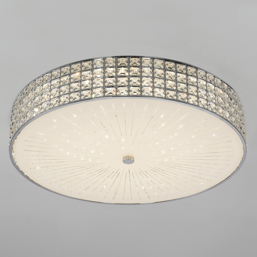 Citilux Портал CL32410G1 LED RGB Люстра хрустальная с пультом Хром