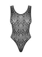 Соблазнительное полупрозрачное боди с открытой спинкой (Размер: S-M-L) (Цвет: черный)