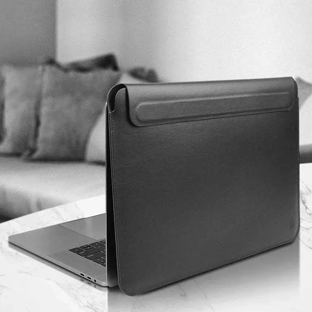 Чехол для ноутбука WIWU Skin New Pro II PU Leather Sleeve для Apple MacBook Pro 14 (2021) (черный)