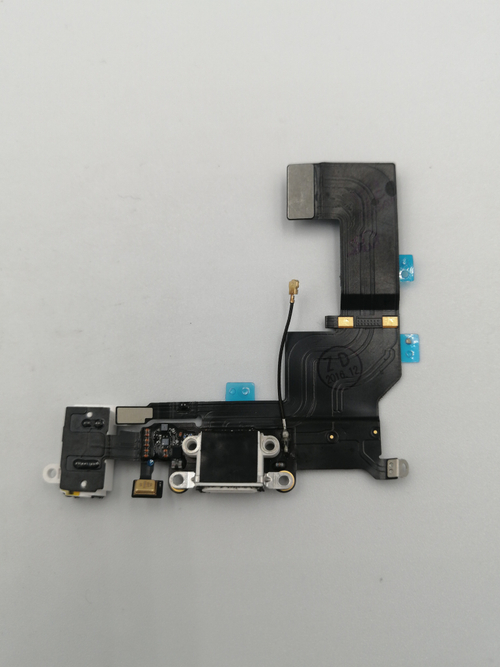 Шлейф для Apple iPhone 5S на системный разъем + микрофон Белый