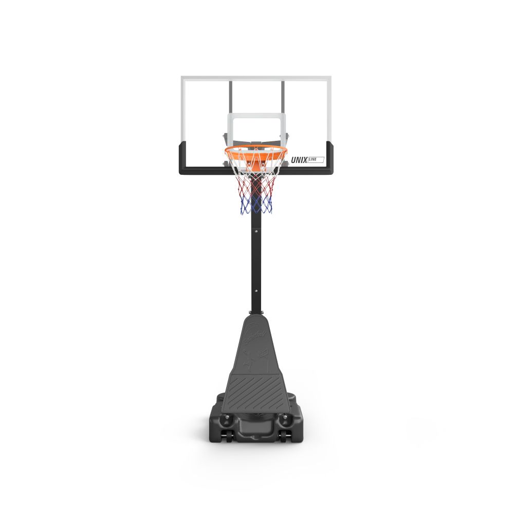 Баскетбольная стойка UNIX Line B-Stand-TG 54x32&quot; R45 H230-305 см