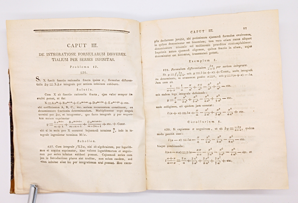 "Интегральное исчисление (Institutiоnum Сalсuli Intеgrаlis) Том 1". Эйлер Леонард (Leonhаrdi Еuleri). 1824 г.