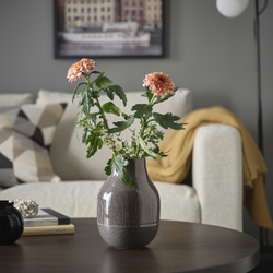 IKEA GRADVIS  (ИКЕА ГРАДВИС)  -  Ваза, темно-серый, 21 см