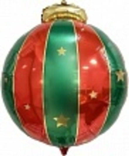 Шар (28""/71 см) Фигура, Новогодний шар, Красный/Зеленый, 1 шт. Б90