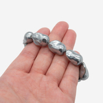 Хрустальный жемчуг в форме барочной жемчужины, серый 19*11,5мм