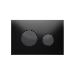 Кнопка смыва Teceloop 9240657 с двумя клавишами, стекло черное/клавиши черные