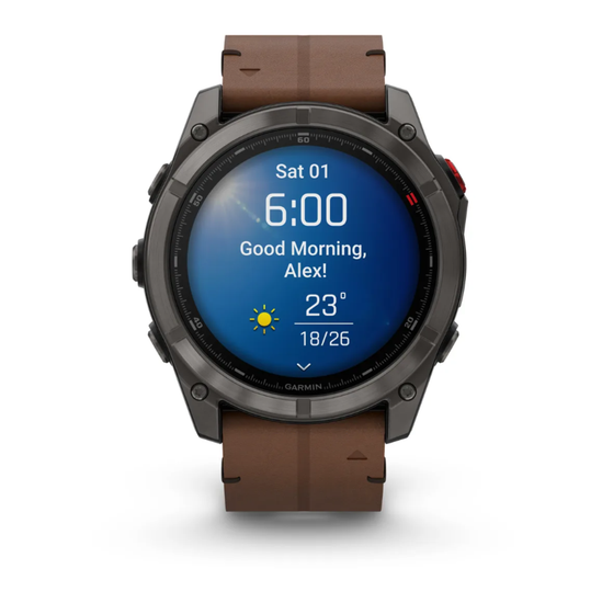 Умные часы Garmin Fenix 8 PRO, 51 мм, AMOLED, Sapphire, Carbon grey DLC titanium with Chestnut leather band