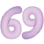 Шар фольгированный Цифра 6 101 см (Розовый)