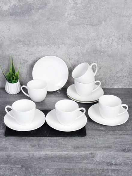 Чайная пара 220 мл Белый / YF8005 /уп 8/ Костяной