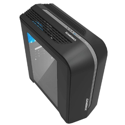 Корпус для компьютера GameMax Корпус Centauri Black Gray без БП (ATX,Черн-сер,USB3.0, Зак.стекло, 1*120мм. RGB, пыл.фил.)