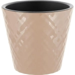 Горшок для цветов InGreen Manhattan D190мм, 3,3л c дренажной вставкой, молочный шоколад