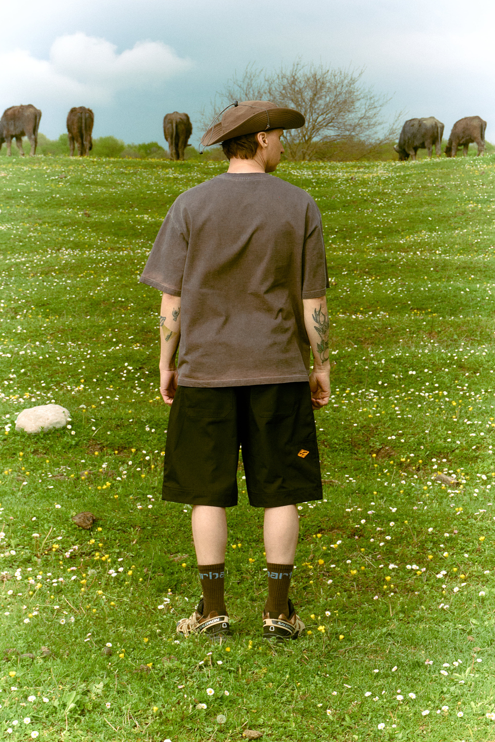 Футболка Called a Garment Stout T-Shirt "Brown Dyed"