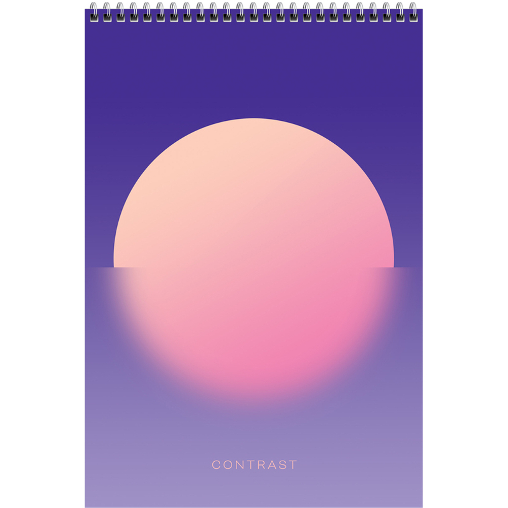 Блокнот BG "Mono circle" на спирали, А4, 80 листов,твердая подложка, в клетку