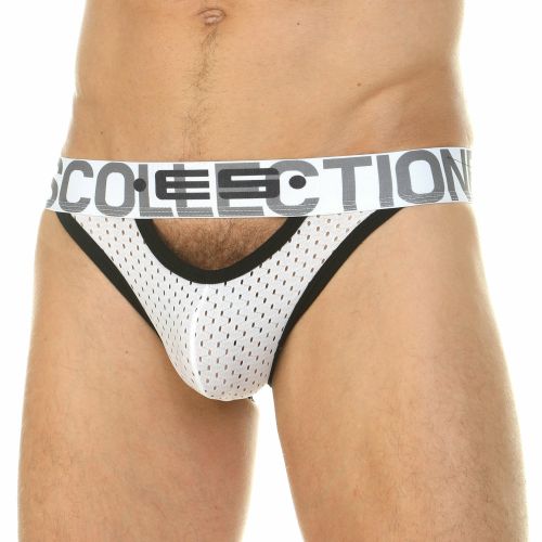 Мужские трусы джоки белые в сетку ES Collection