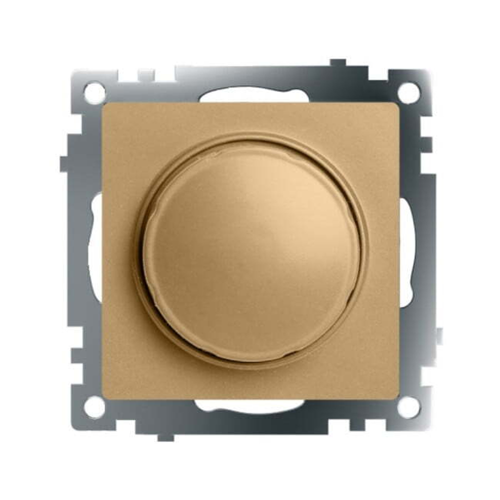 Выключатель диммирующий TRIAC  механизм  250В. 500W. серия Катрин. золото. GLS10-7106-08