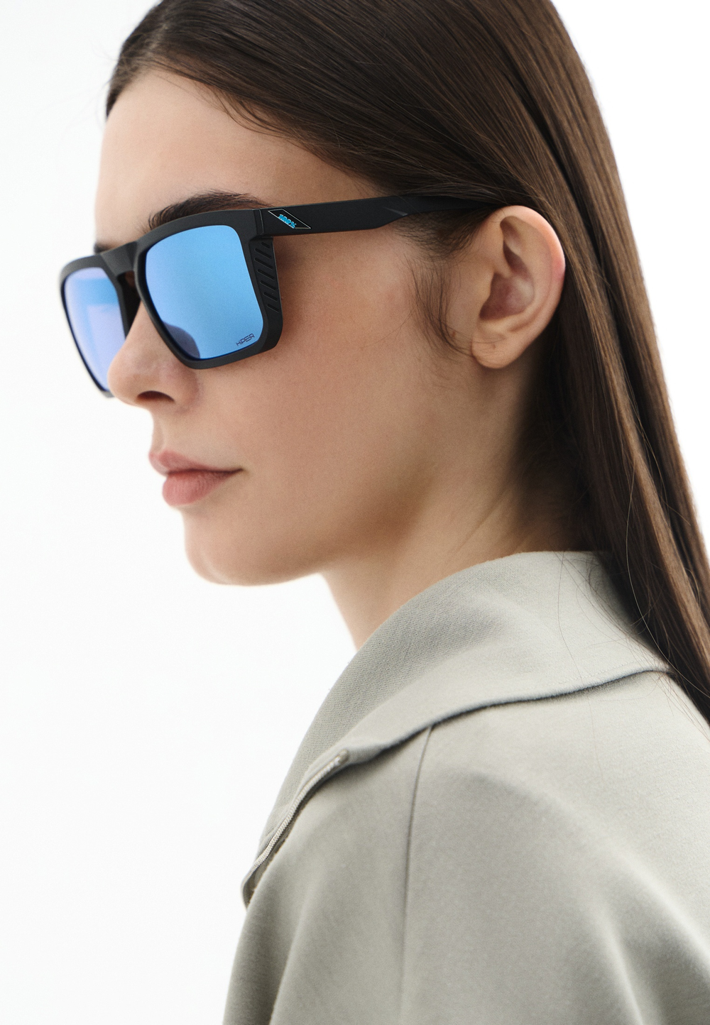 Спортивные очки 100% RENSHAW - Matte Black - HiPER Blue Multilayer Mirror Lens