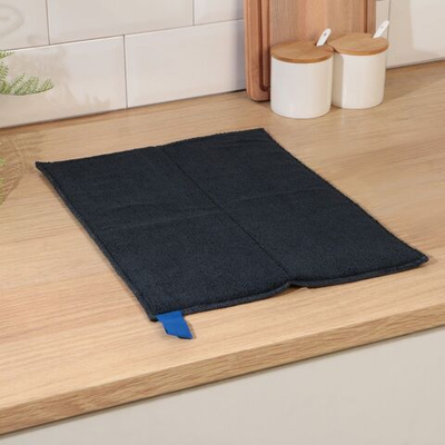 Черный коврик для сушки посуды «Лофт» (30х40 см) (Цвет: не задано)