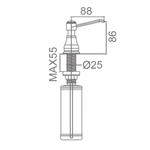 Дозатор для моющего средства MILACIO Ultra MC.932.AN антрацит