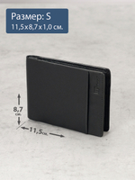 B123313R Preto - Зажим для купюр с монетником и RFID защитой MP