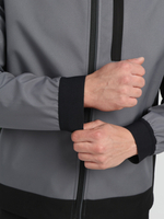 Куртка ProfLineLeader (тк.Софтшел), серый/черный