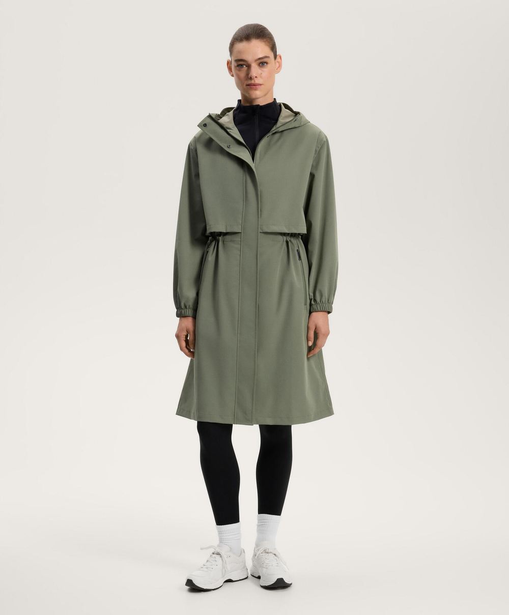 Oysho Сверхлегкий плащ с водонепроницаемостью 10 000 мм, светлый хаки