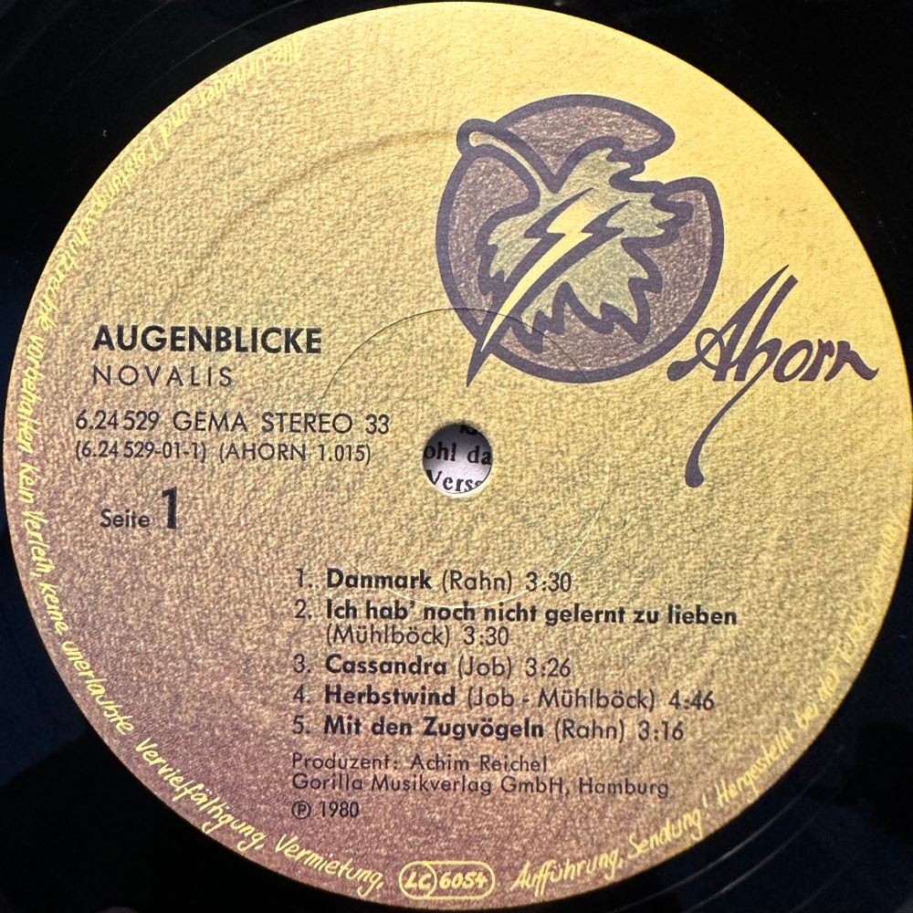 Novalis – Augenblicke (Германия 1980г.)