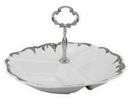 Lenardi 666-387 Менажница 27см ARGENTO в под.уп.(х12)Фарфор