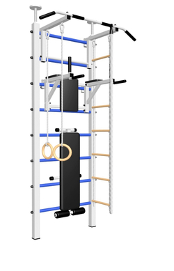 Шведская стенка Sv Sport враспор (Турник стандарт/Брусья/Скамья/Канат/Кольца/Лестница)