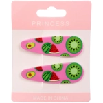 Зажимы для волос детские 2шт «ЗЕФИР», киви, 5.5*1.8см