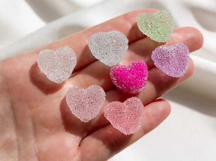 Бусина "Сахарное сердце", прозрачное (1шт)