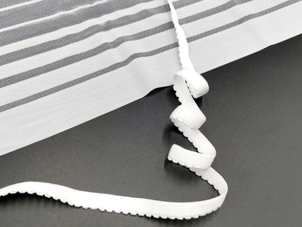 _Отделочная резинка с фестонами, 12мм, белая (Арт: OTR641/12A-001), м