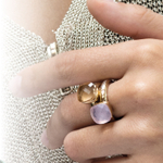 Кольцо Qudo Firenze Rose Water Opal 16.5 мм 611823 R/RG