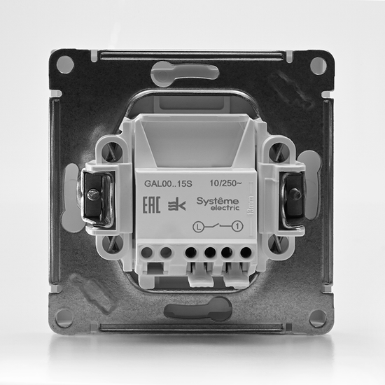 Выключатель кнопочный 1-кл. ArtGallery быстрозажим. клем. механизм лотос SE GAL001315S