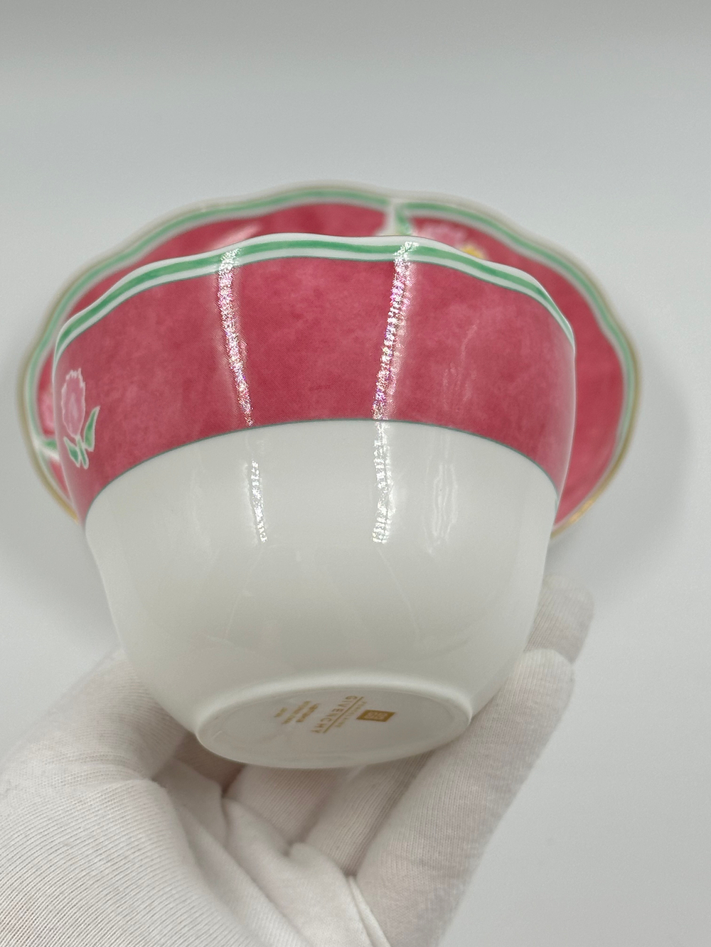 Чайная пара с розовой каймой Givenchy by Yamaka