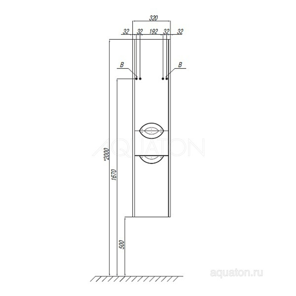 Шкаф - колонна Aquaton Сильва левый дуб макиато 1A215603SIW5L