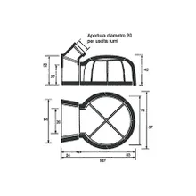Дровяная печь для пиццы Goti 60 (2 пиццы)