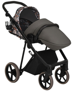 Детская коляска Roan Sol Flowers 3 в 1 с автокреслом Tutis Elo Lux EduSky Black RSF/5003 Forest Clearing/Black