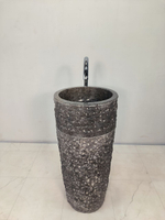 Раковина напольная из мрамора Pedestal Grey Marmo MN-65925 40х40х90 из натурального камня