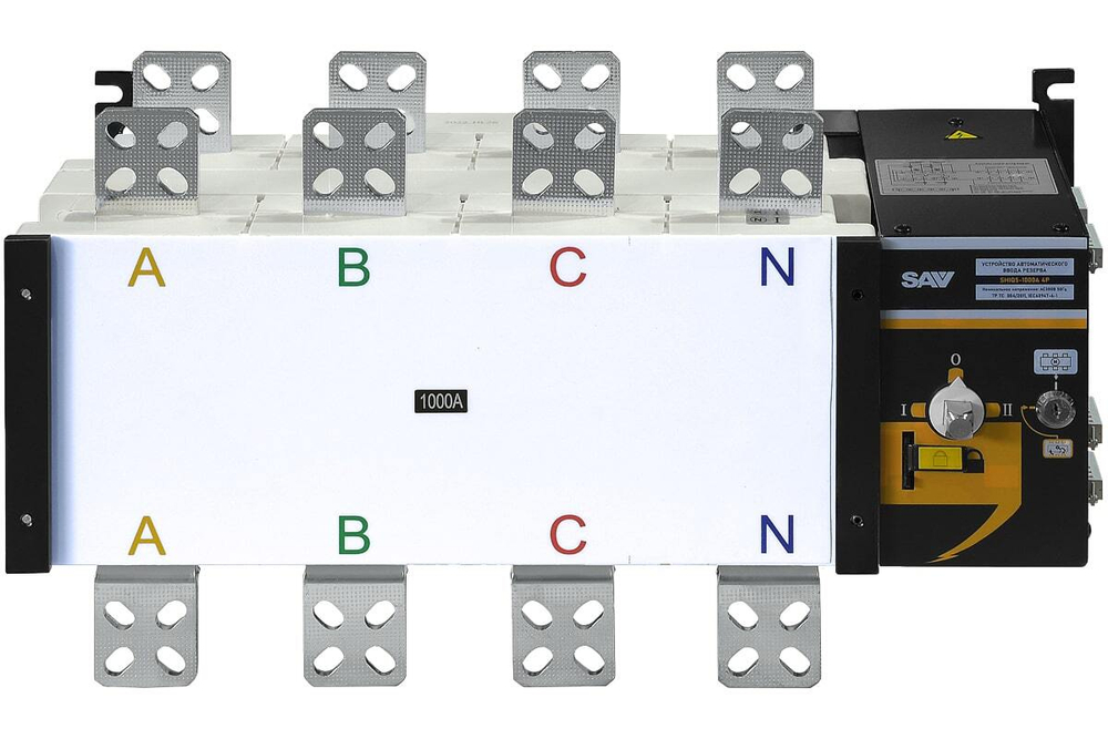 Реверсивный рубильник АВР (устройство автоматического ввода резерва) SHIQ5-1000 4P