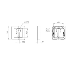 Накладка под цилиндр ET.K.QR52 (ET QR) GR/CP-23 графит/хром