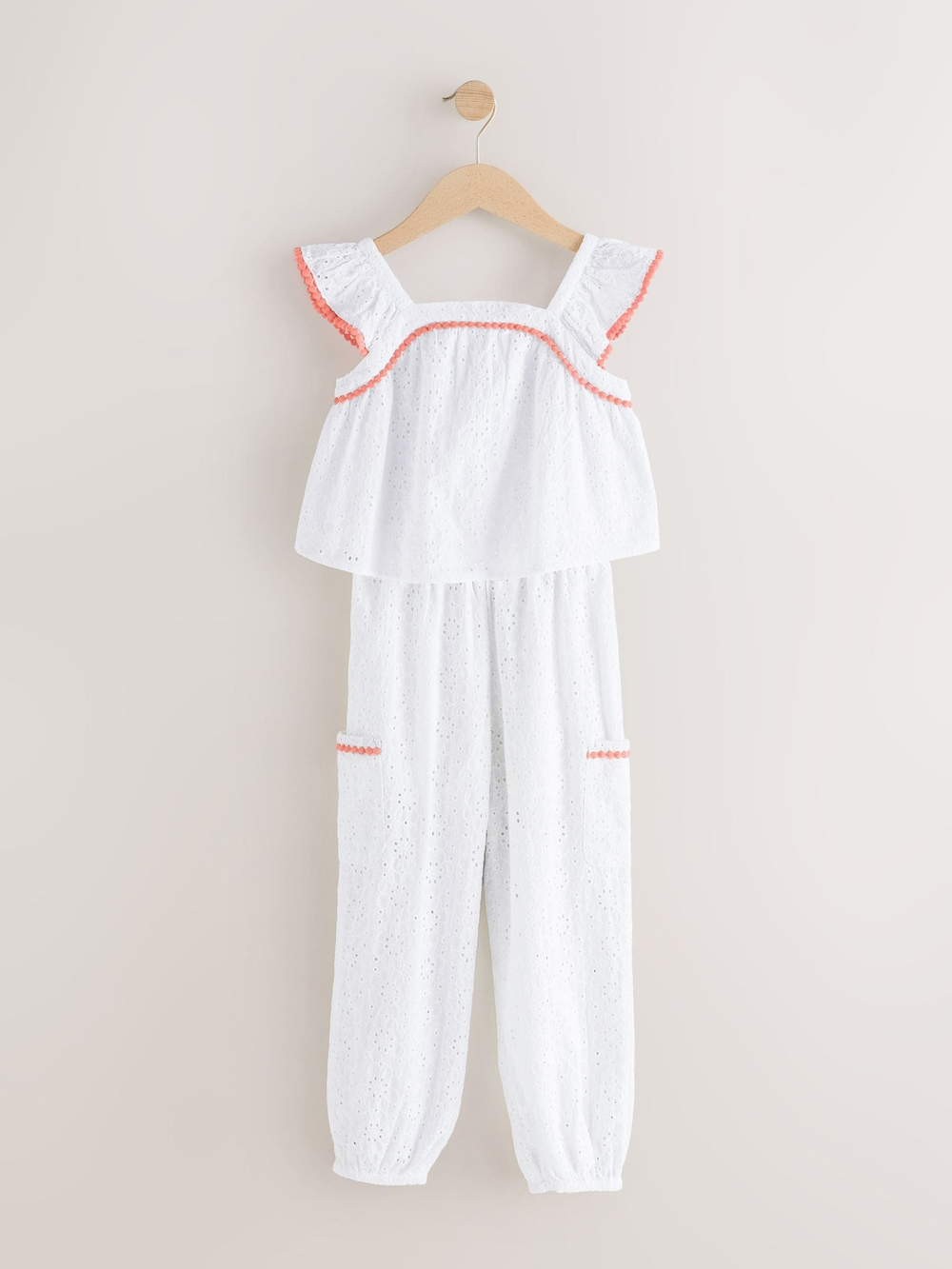 Топ и брюки в комплекте для девочки Next AB1-564, Белый