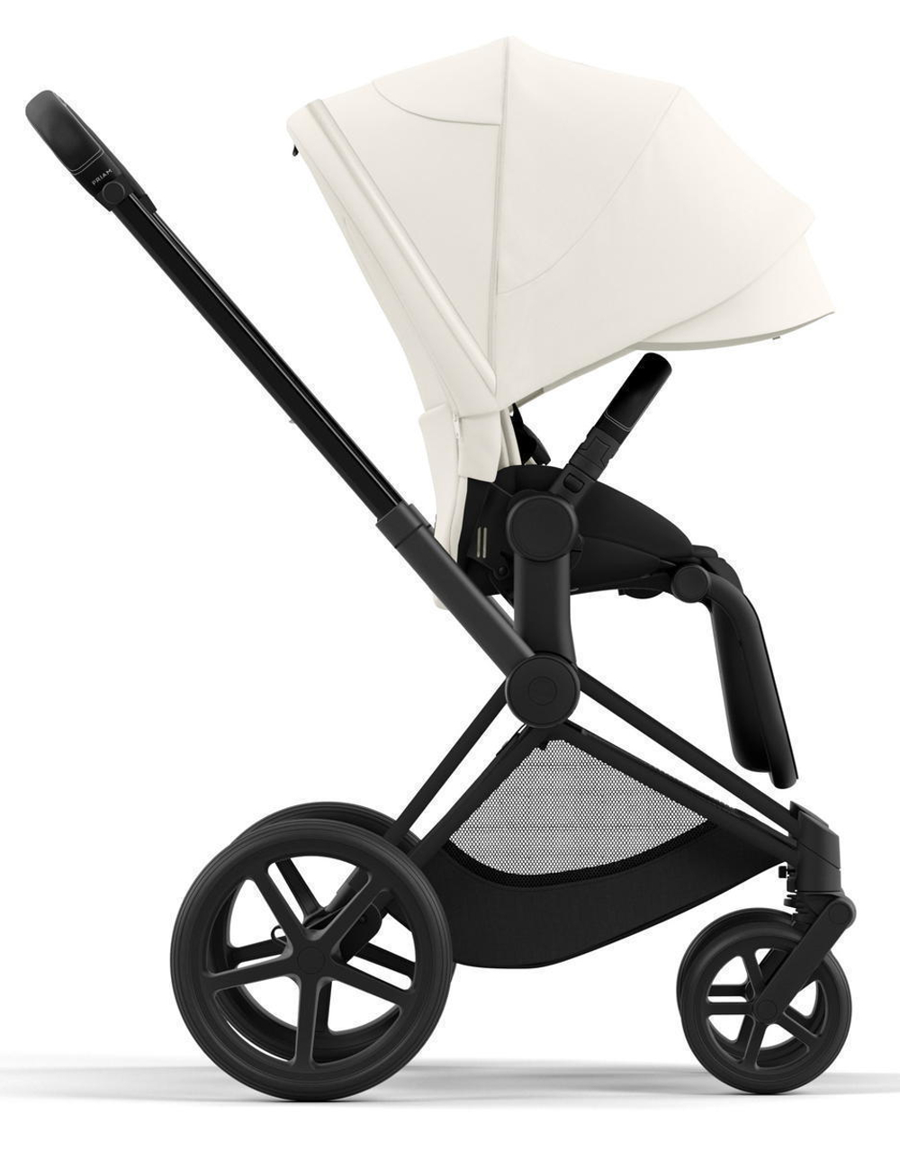 Коляска 3 в 1 Cybex Priam IV Matt Black complete и автокресло Cloud T i-Size Cozy Beige Plus Off White