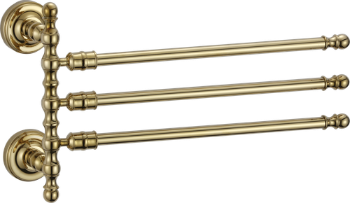 31013-E П/держатель поворот. 3-ной (ЗОЛОТО) GANZER (20/1шт)