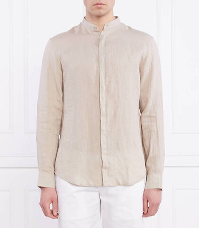 Льняная рубашка Armani Exchange - бежевый(8NZC66 ZNCFZ)