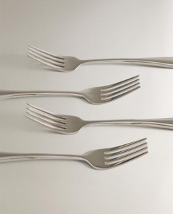ZARA HOME КЛАССИЧЕСКИЙ НАБОР ВИЛОК ДЛЯ ЗАВТРАКА (4 ПРЕДМЕТА), СТАЛЬНОЙ