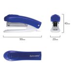 Степлер №10 BRAUBERG "Original", до 12 листов, с антистеплером, синий, 222530