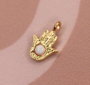 Подвеска хамса 12х9 мм позолота